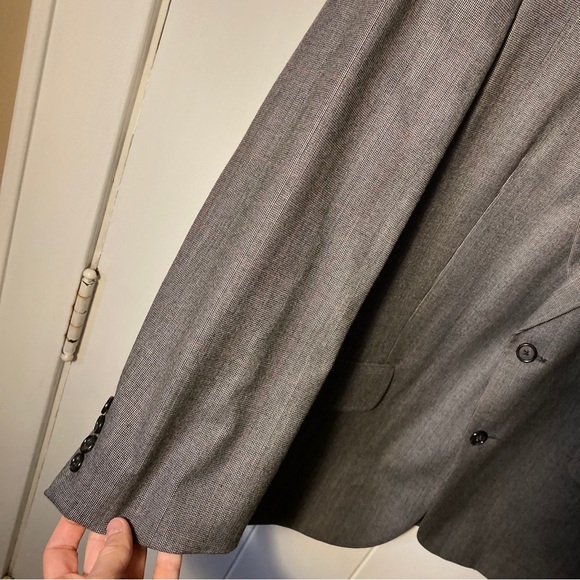(1) Trendy Vintage Gray Burberrys’ Wool Suit Jacket Made In Hudson, OH 44 - Picture 2 of 15